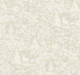Alrick Taupe Forest Venture Wallpaper with Animals Motif - Chesapeake 3125-72325