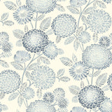 Zalipie Blue Floral Trail Wallpaper with Botanical Flower Pattern, Bohemian Sure Strip - Chesapeake 3125-72328