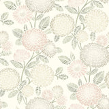 Zalipie Blush Floral Trail Wallpaper with Botanical Floral Motif, Bohemian Style - Chesapeake 3125-72329