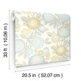 Zalipie Lime Floral Trail Wallpaper with Botanical Flowers Motif - Chesapeake 3125-72330
