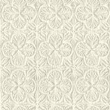 Karachi White Wooden Damask Wallpaper with Raised Ink Textured Finish - Chesapeake 3125-72334