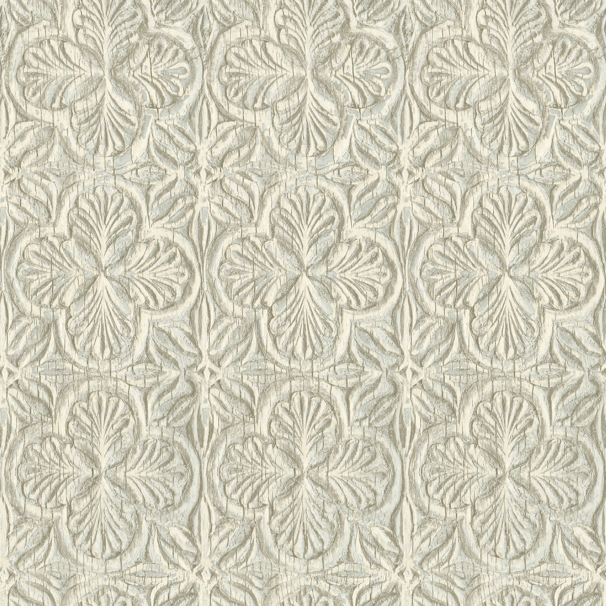 Karachi Aqua Wooden Damask Wallpaper with Farmhouse Graphic Damask Pattern - Chesapeake 3125-72335
