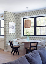 Cathal Charcoal Tulip Block Print Wallpaper with Scandinavian Botanical Floral Pattern - Chesapeake 3125-72343