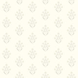 Kova Dove Floral Crest Wallpaper with Farmhouse Botanical Flower Motif - Chesapeake 3125-72349