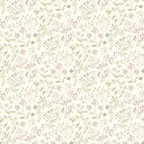 Tarragon Blush Dainty Meadow Wallpaper with Farmhouse Botanical Floral Pattern - Chesapeake 3125-72355
