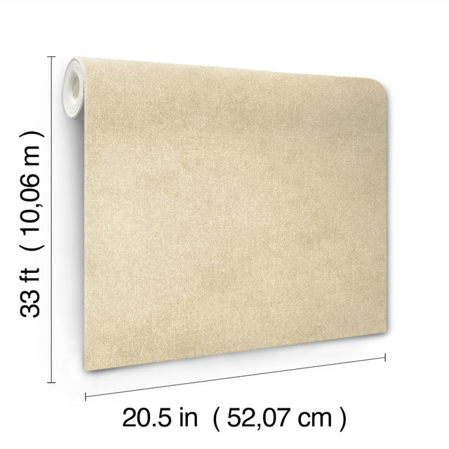 Homespun Light Brown Textured Wallpaper with Fabric Textures Motif - Chesapeake 3125-72358