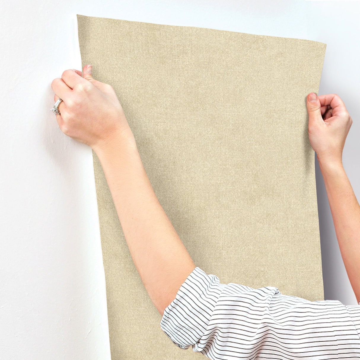 Homespun Light Brown Textured Wallpaper