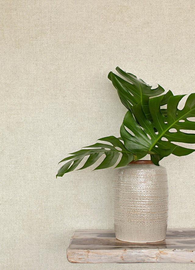 Homespun Dove Textured Wallpaper with Fabric Textures Pattern - Chesapeake 3125-72359