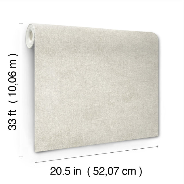 Homespun Grey Textured Wallpaper with Fabric Texture Motif - Chesapeake 3125-72360