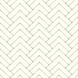 Oswin Teal Tiered Herringbone Wallpaper with Chevron Graphic in Farmhouse Style - 3125-72362