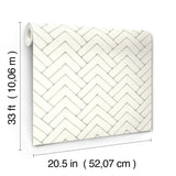 Oswin Teal Tiered Herringbone Wallpaper with Chevron Graphic in Farmhouse Style - 3125-72362