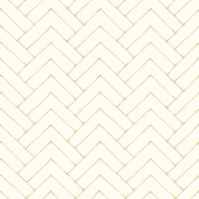 Oswin Light Yellow Tiered Herringbone Wallpaper with Chevron Graphics in Farmhouse Style - Chesapeake 3125-72365
