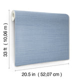 Spinnaker Denim Netting Wallpaper with Fabric Texture Pattern, Transitional Style - Chesapeake 3125-72367