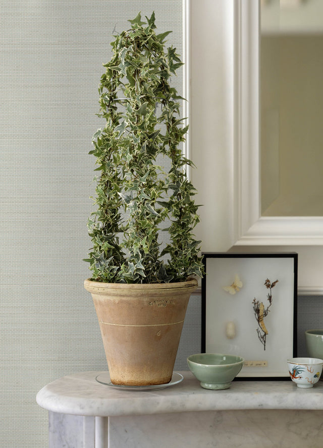 Spinnaker Seafoam Netting Wallpaper with Fabric Textures Pattern, Transitional Style - Chesapeake 3125-72369