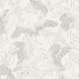 Grey Dancing Crane wallpaper by Boråstapeter for Schumacher, featuring elegant cranes in flight and foliage.