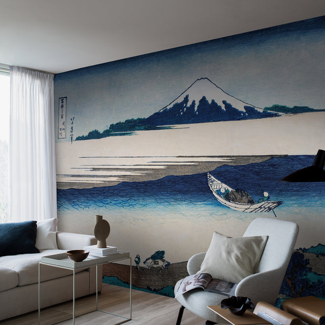 Hokusai Mural Blue by Boråstapeter Japanese Scenic Wall Mural – Schumacher 3142