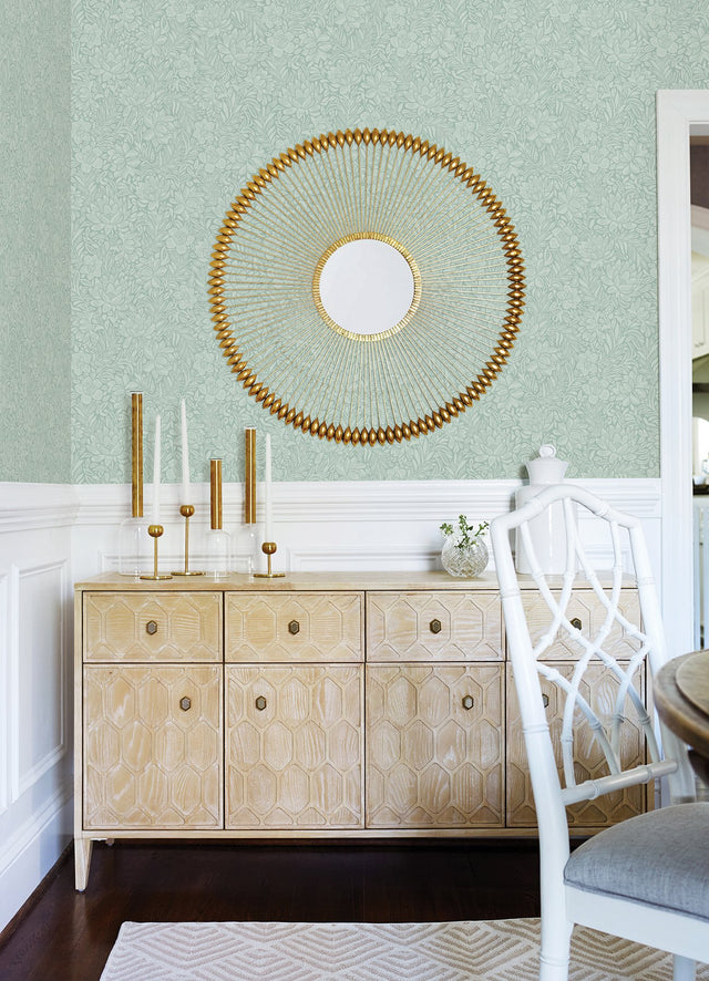 Zahara Seafoam Floral Wallpaper