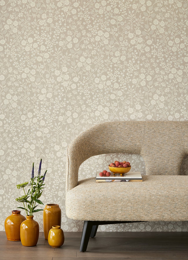 Liana Taupe Trail Wallpaper