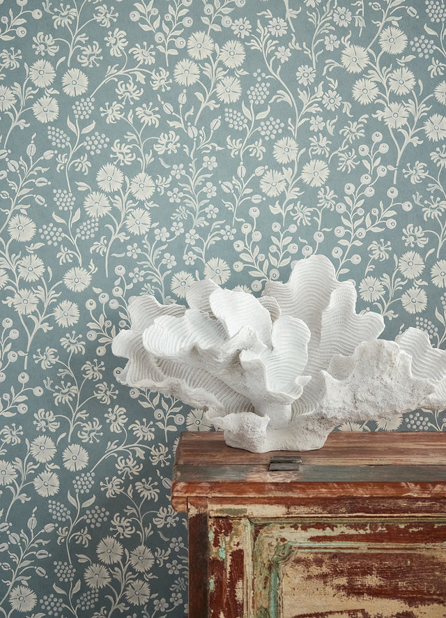 Liana Teal Trail Wallpaper