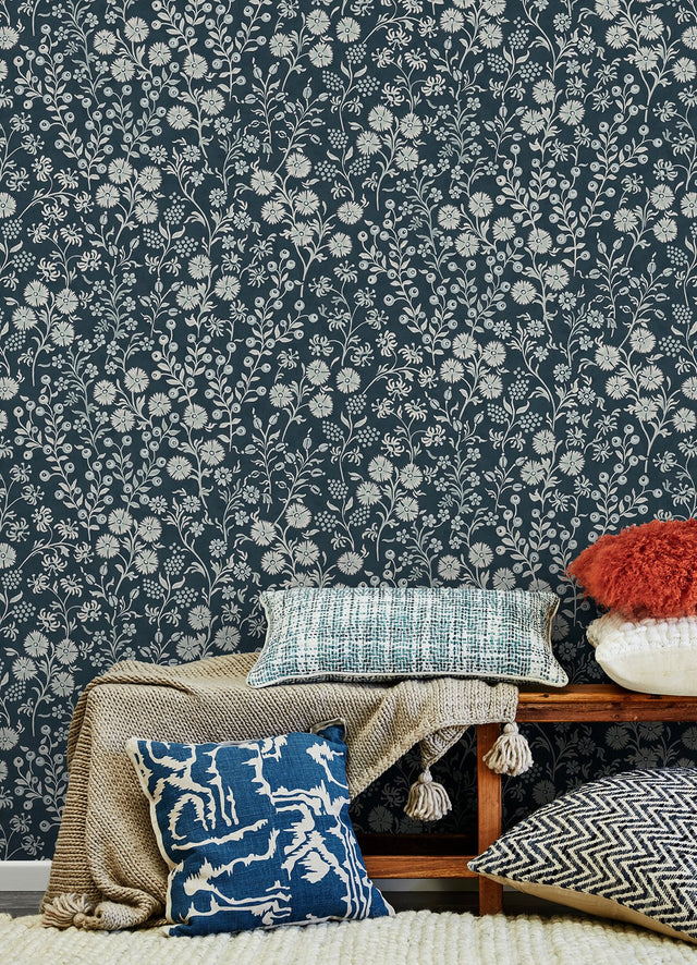 Liana Indigo Trail Wallpaper
