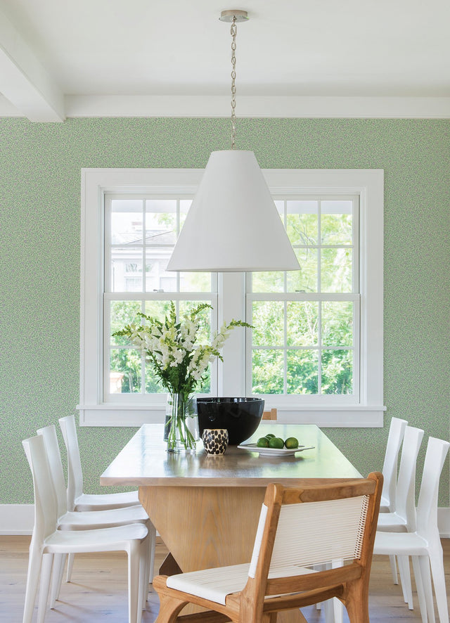 Marguerite Periwinkle Floral Wallpaper