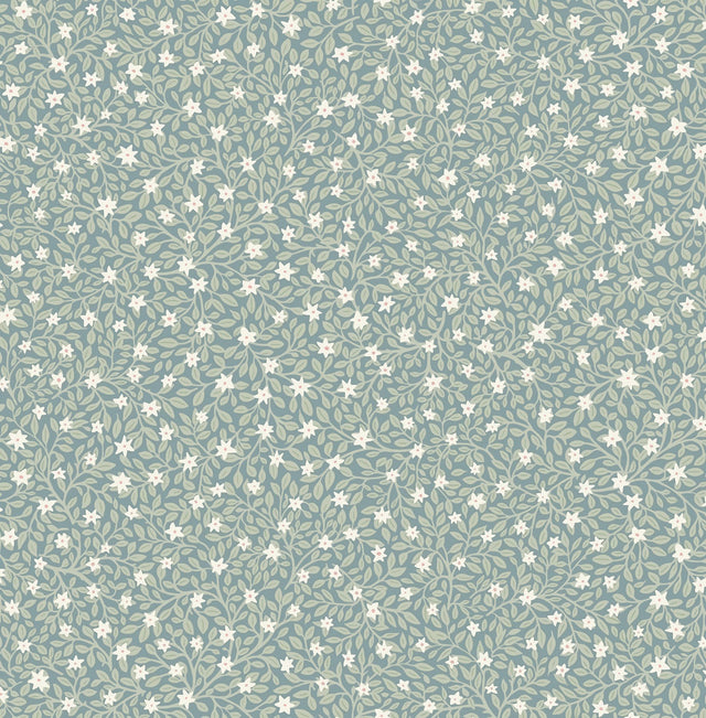 Marguerite Sea Green Floral Wallpaper