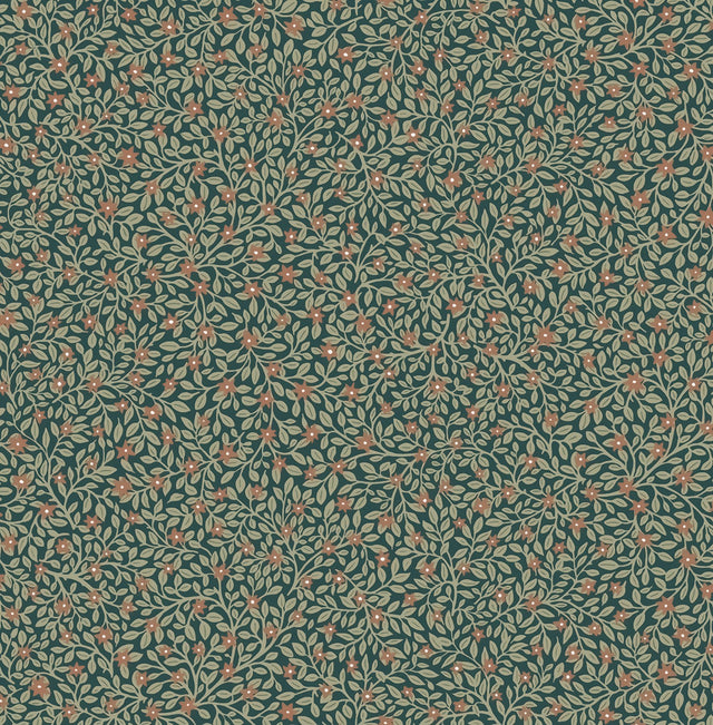 Marguerite Indigo Floral Wallpaper