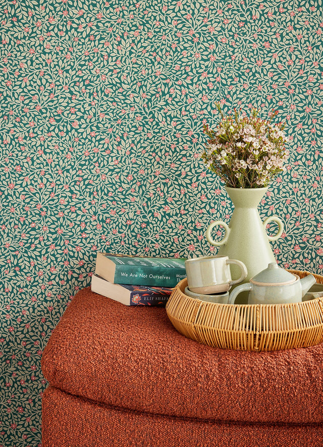 Marguerite Indigo Floral Wallpaper