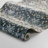 Blomsterfröjd Indigo by Boråstapeter Arts & Crafts Floral Wallpaper – Schumacher 3292