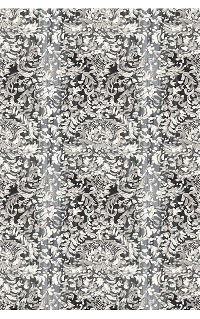 Painted Lace Light Grey Damask Wall Mural