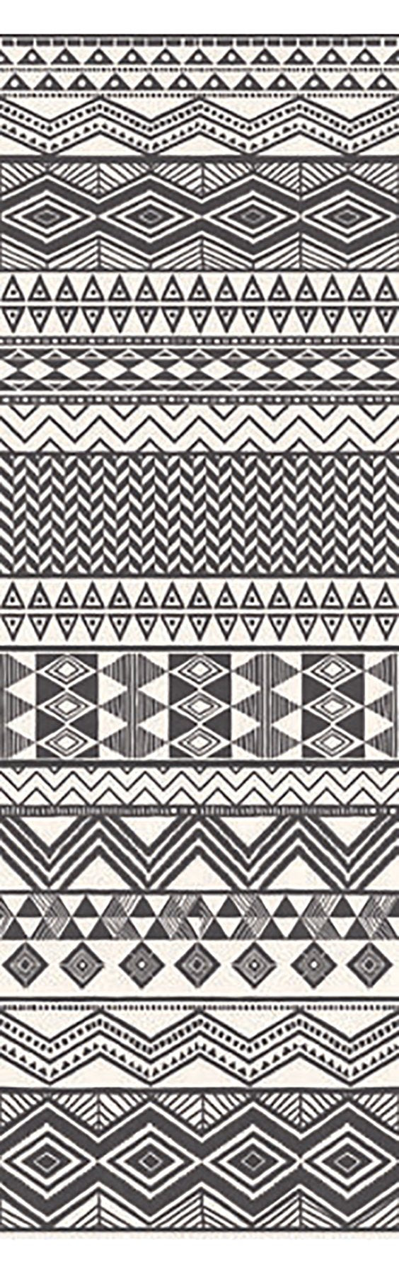 Aztec Stripe Cream Geometric Wall Mural