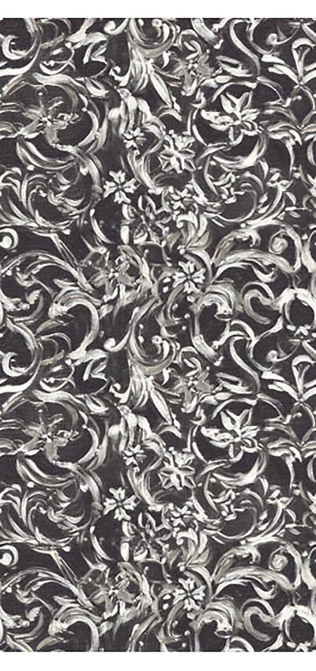 Patera Black Floral Wall Mural with Botanical Graphics in Black & White - Eijffinger EJ356208