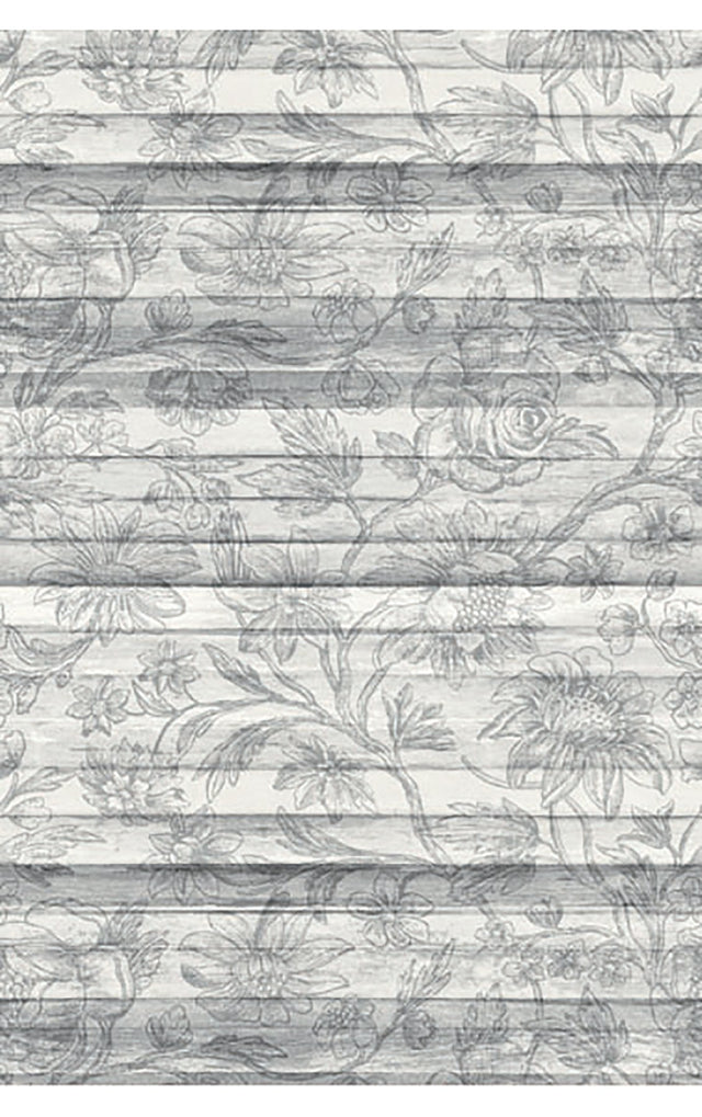 Woodlands Light Grey Floral Board Wall Mural