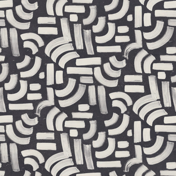 Tribal Dark Black Graphic Abstract Geometric Wall Mural - Eijffinger EJ356215