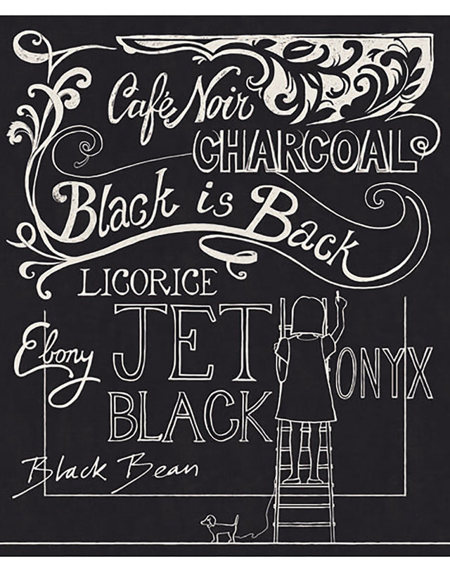 Chalky Black Chalkboard Abstract Graphic Wall Mural - Eijffinger EJ356217