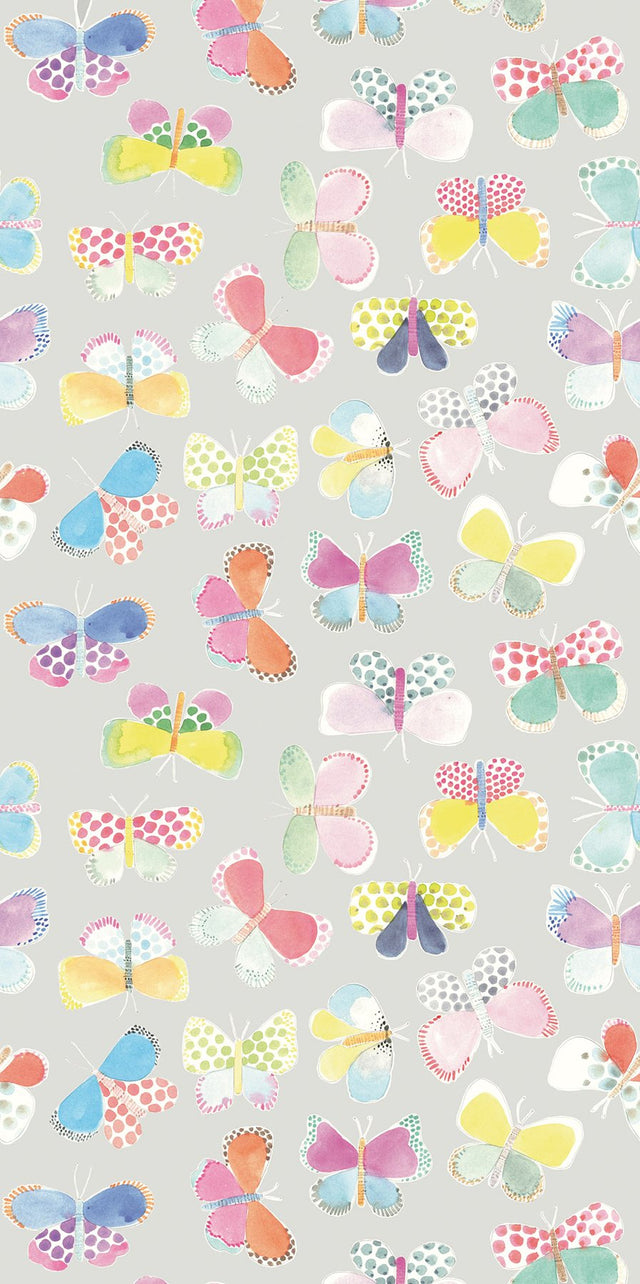 Grey Butterflies In My Stomach Wall Mural
