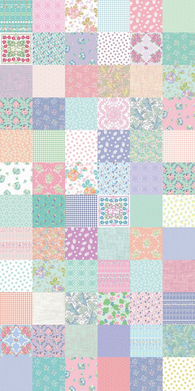 Wonderful Patchwork Multicolor Wall Mural with Floral and Geometric Patchwork - Eijffinger EJ359154