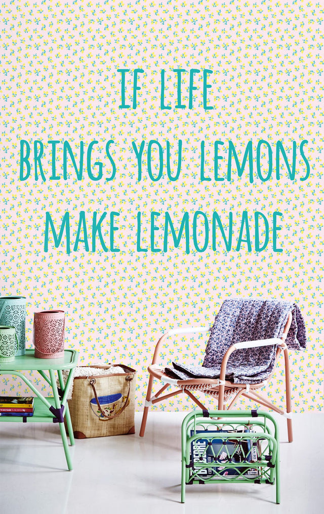 Lemon Wise Crack Wall Mural in Lemon Graphic Pattern - Eijffinger EJ359161