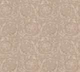 Versace Sublime rose gold metallic acanthus scroll wallpaper pattern