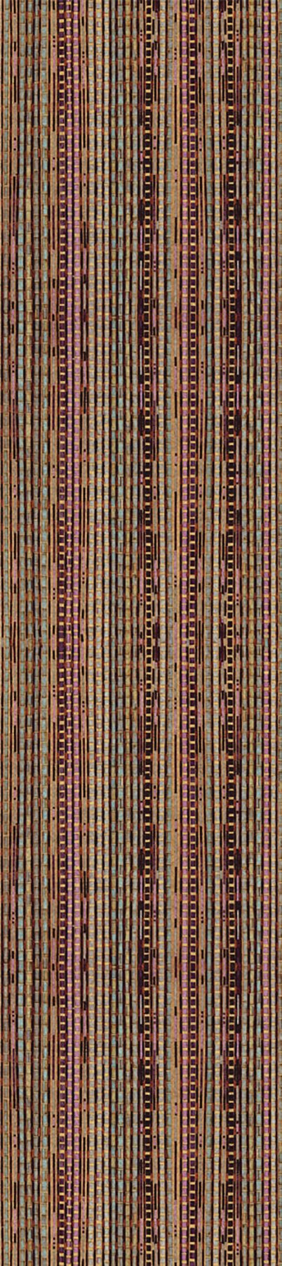 Bamboo Multicolor Geometric Wall Mural with Metallic Finish - Eijffinger EJ369154