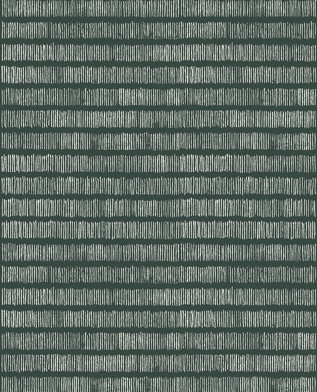 Solemn Lines Dark Green Geometric Modern Wall Mural - Eijffinger EJ369155