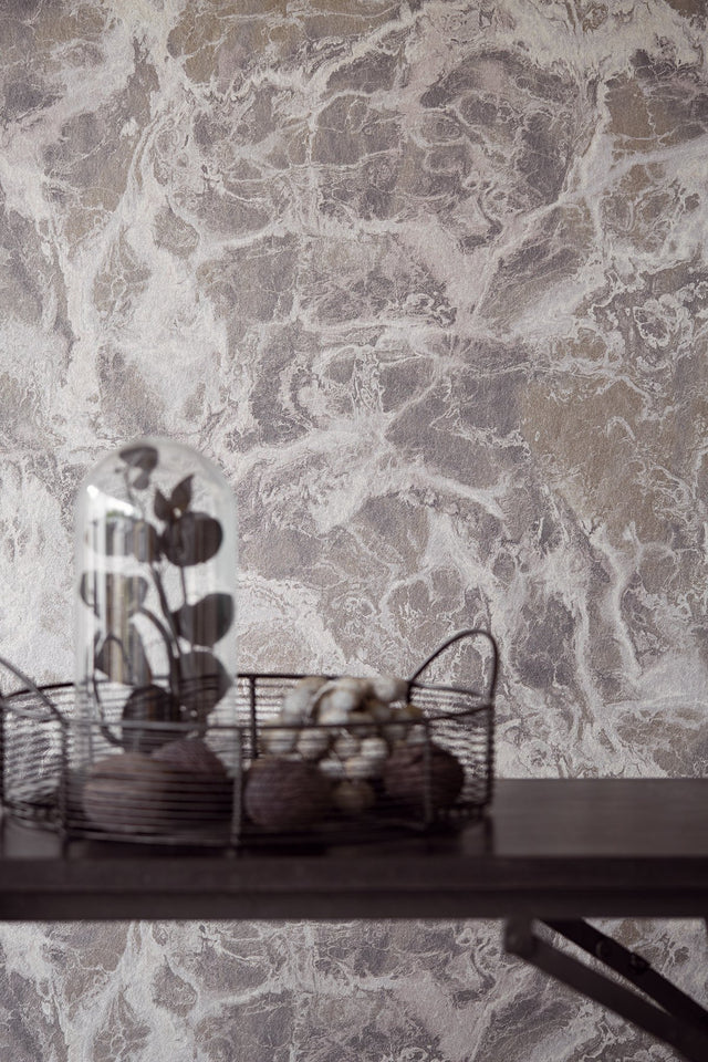 Marble Stone Nero Wall Mural in Grey Marble Pattern - Eijffinger EJ369158