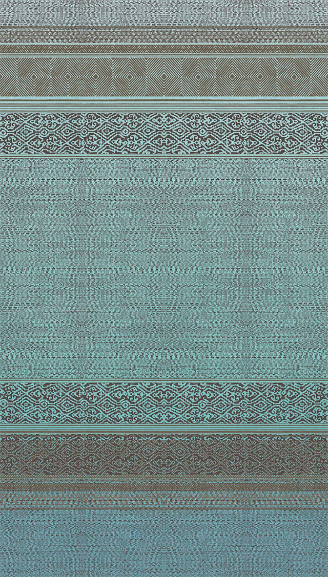 Turquoise Tapestry Turquoise Wallpaper Mural with Eclectic Graphic Pattern - Eijffinger EJ376090
