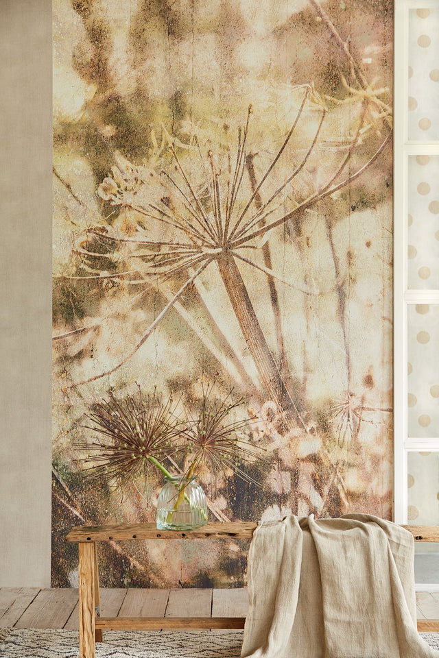 Acanthus Nature Neutral Botanical Non Woven Wall Mural  Eijffinger EJ379102
