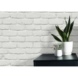 Alpin White by Fine Decor Painted Brick Wallpaper – Brewster Home Fashions FD43600
