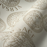 Dynasty Cappuccino by Versace Volume 5 Medallion Vinyl Wallpaper – Versace 386103X