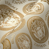 Monarch Gold and Cream by Versace Medallion Wallpaper- Versace 386115X