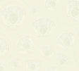 Versace Monarch wallpaper in Papyrus with embossed medallion motif and satin finish