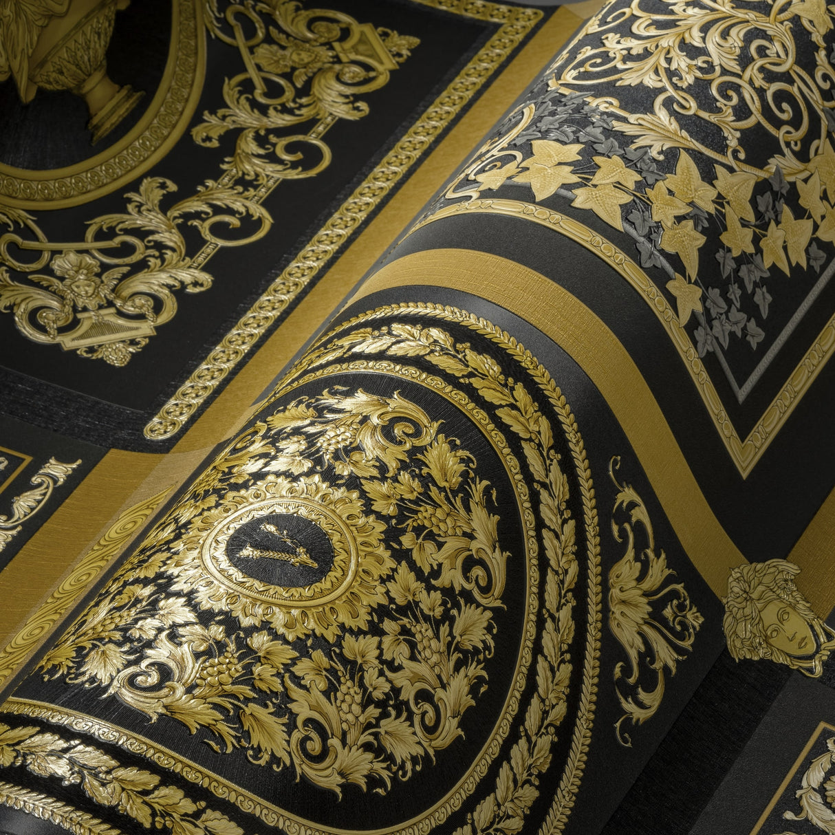 Reverie Honey Bee by Versace Volume 5 Medallion Wallpaper – Versace 387043X
