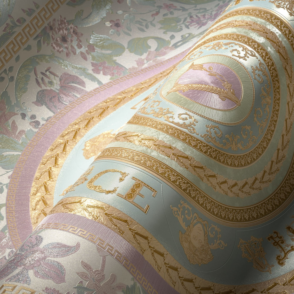 Ember Petal by Versace Volume 5 Medallion Vinyl Wallpaper – Versace 387052X